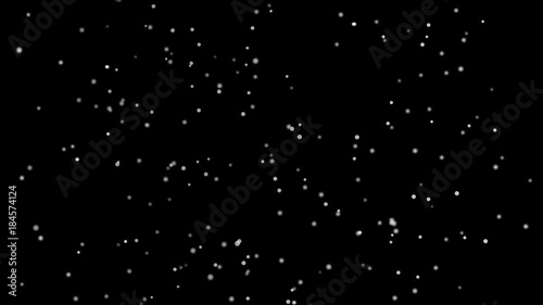 Little cartoon slowly falling snow