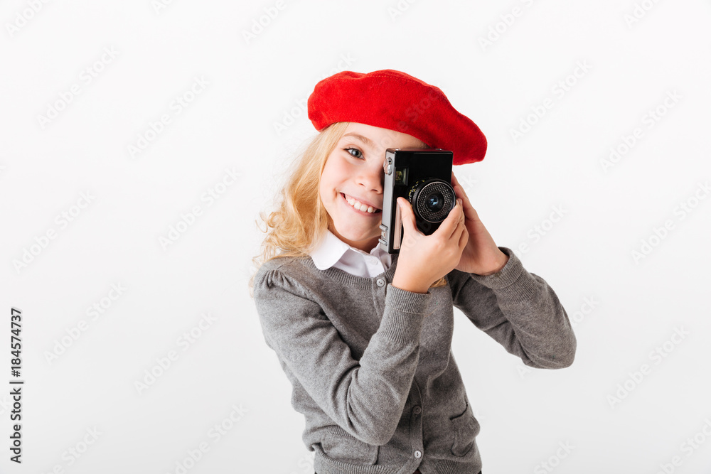 Portrait of a cute little schoolgirl dressed in uniform Portrait of a cute little schoolgirl dressed in uniform
