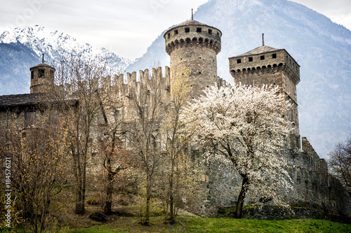 The Fenis Castle in Aosta Valley, Italy photo