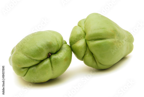 Wallpaper Mural Two chayote squash, also known as christophine, pear-squash, vegetable pear and choko against a white background. Torontodigital.ca