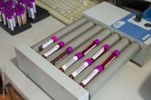 Wallpaper Mural Zagreb, Croatia - June 14, 2017: Blood sample tubes ready for analysis Torontodigital.ca