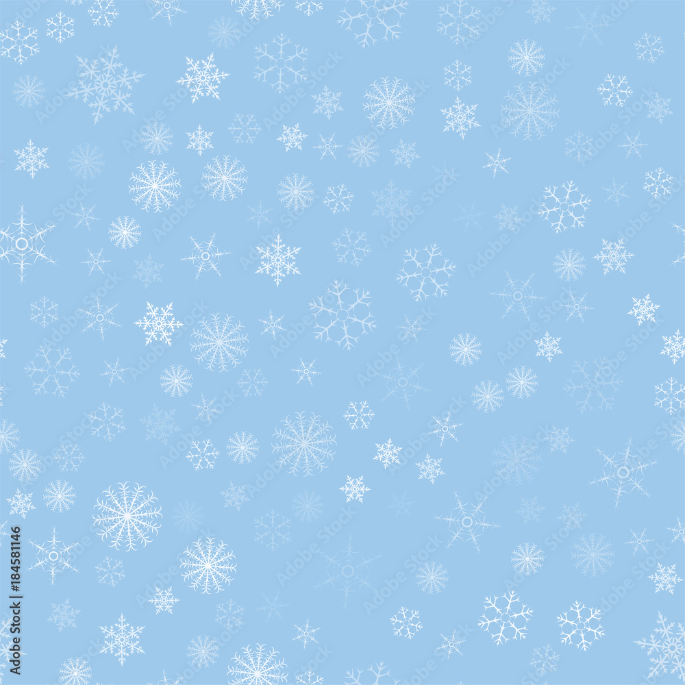 Christmas seamless pattern with snowflakes abstract background. Holiday design for Christmas and New Year fashion prints.