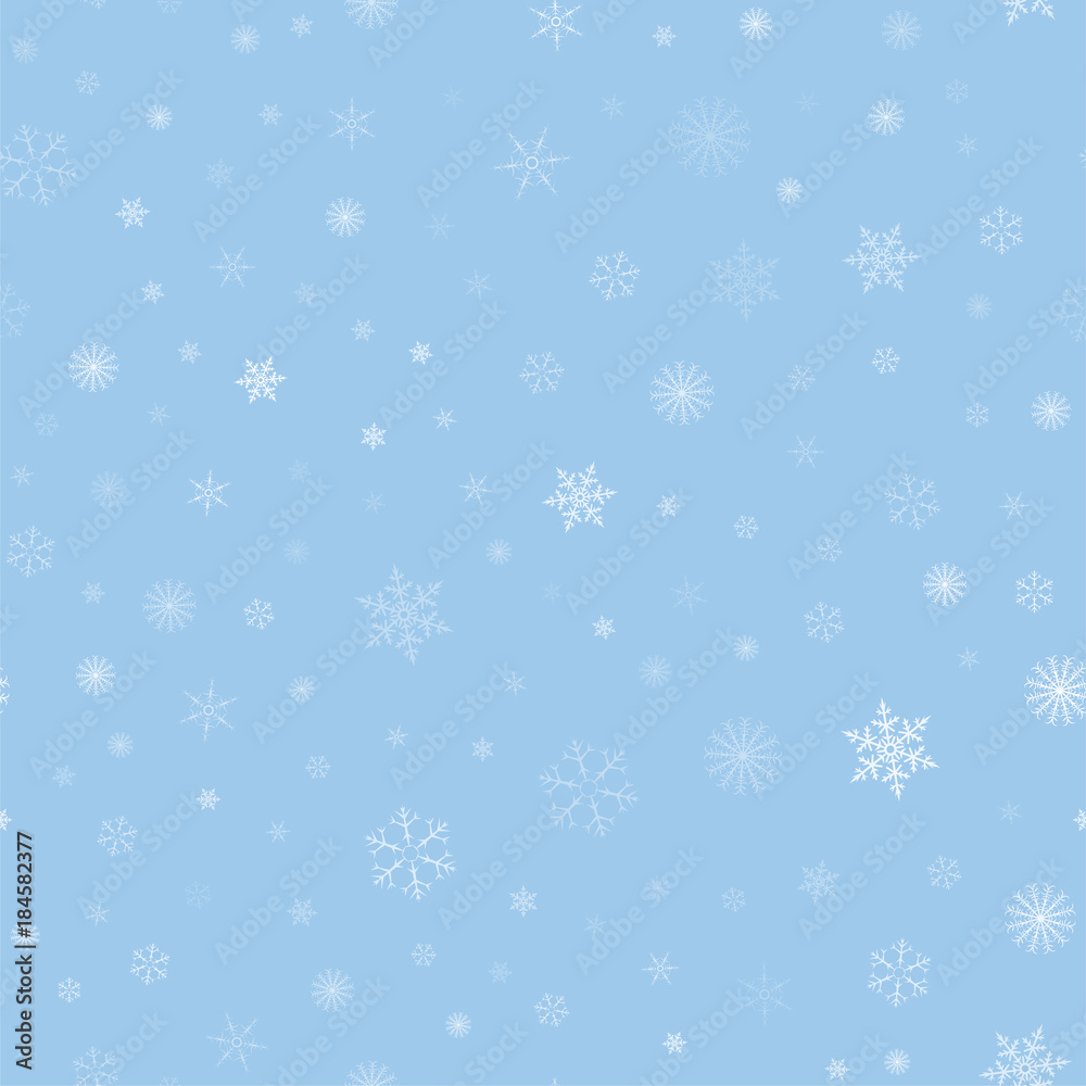 Christmas seamless pattern with snowflakes abstract background. Holiday design for Christmas and New Year fashion prints.