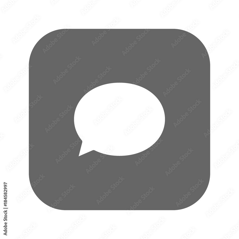 Speech bubble icon. Vector. White icon Speech bubble icon. Vector. White icon