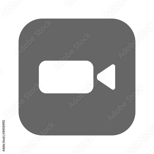 Video-camera web icon, flat design