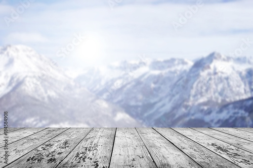 Winter table background
