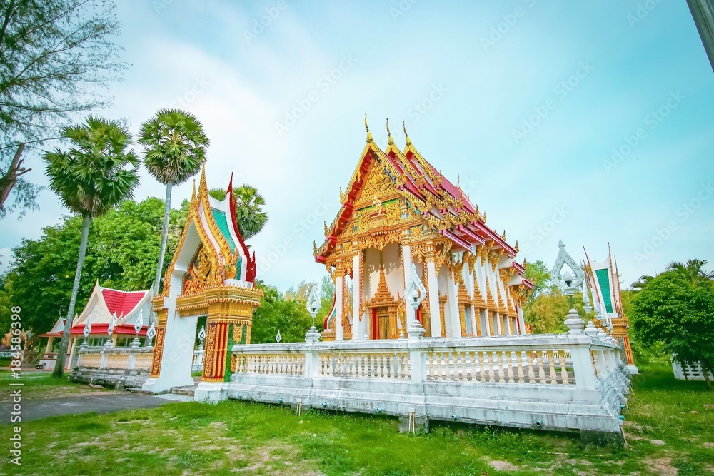 Thai Buddhist temple for human who is the Buddhist religion Thai Buddhist temple for human who is the Buddhist religion