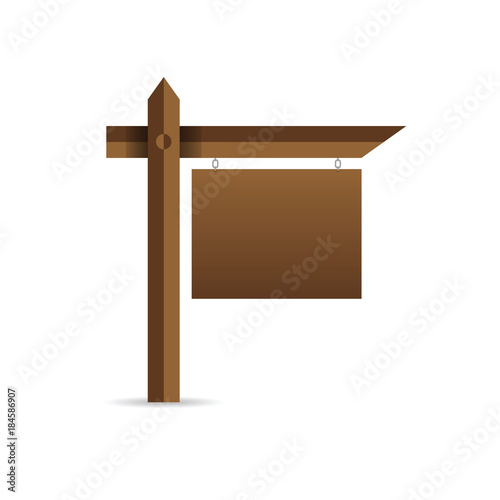 signboard wooden illustration