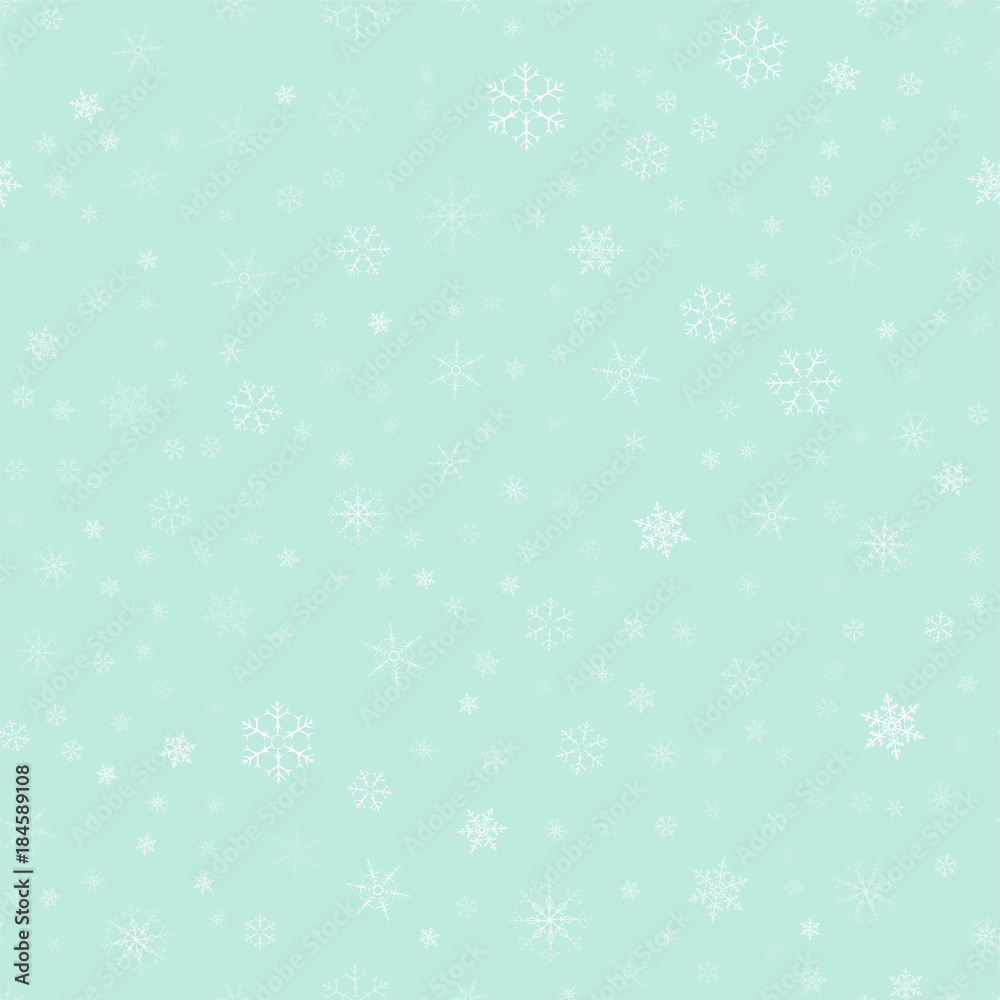 Christmas festive seamless pattern of snowflakes. For design postcards, greeting, invitation.