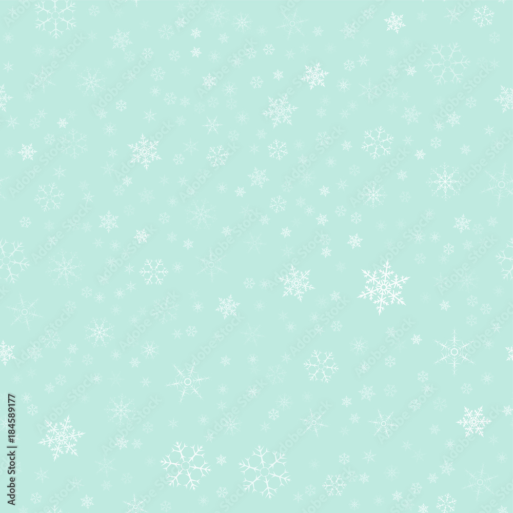 Christmas festive seamless pattern of snowflakes. For design postcards, greeting, invitation.