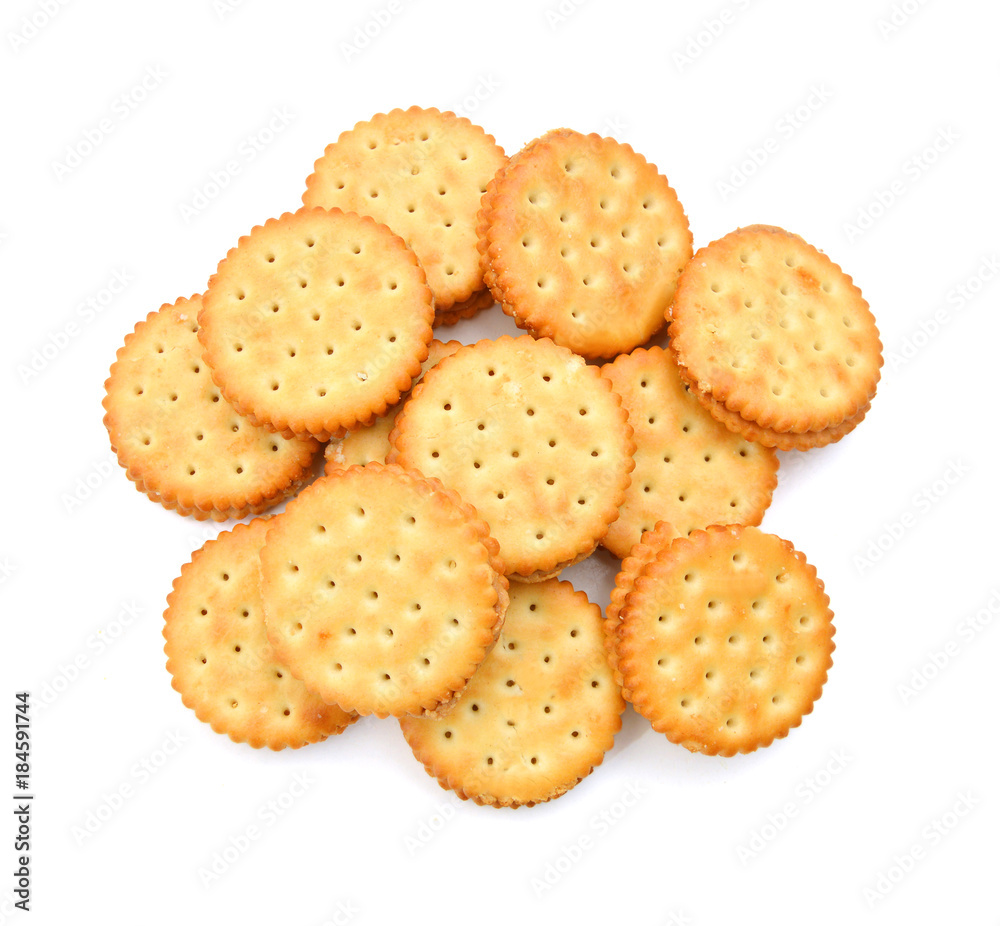 Cracker isolated on over white background Cracker isolated on over white background
