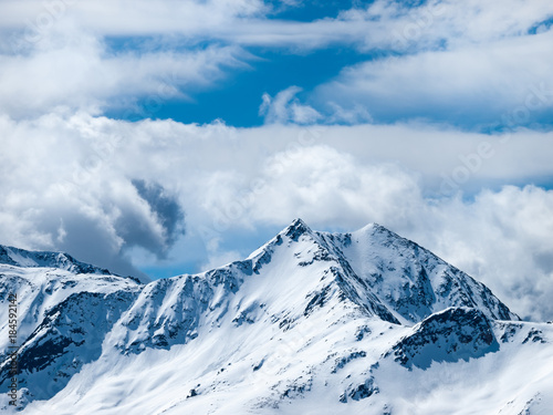 Italian Alps around Maso Corto. Beautiful view of the mountains in winter in a popular ski resort. © rzoze19