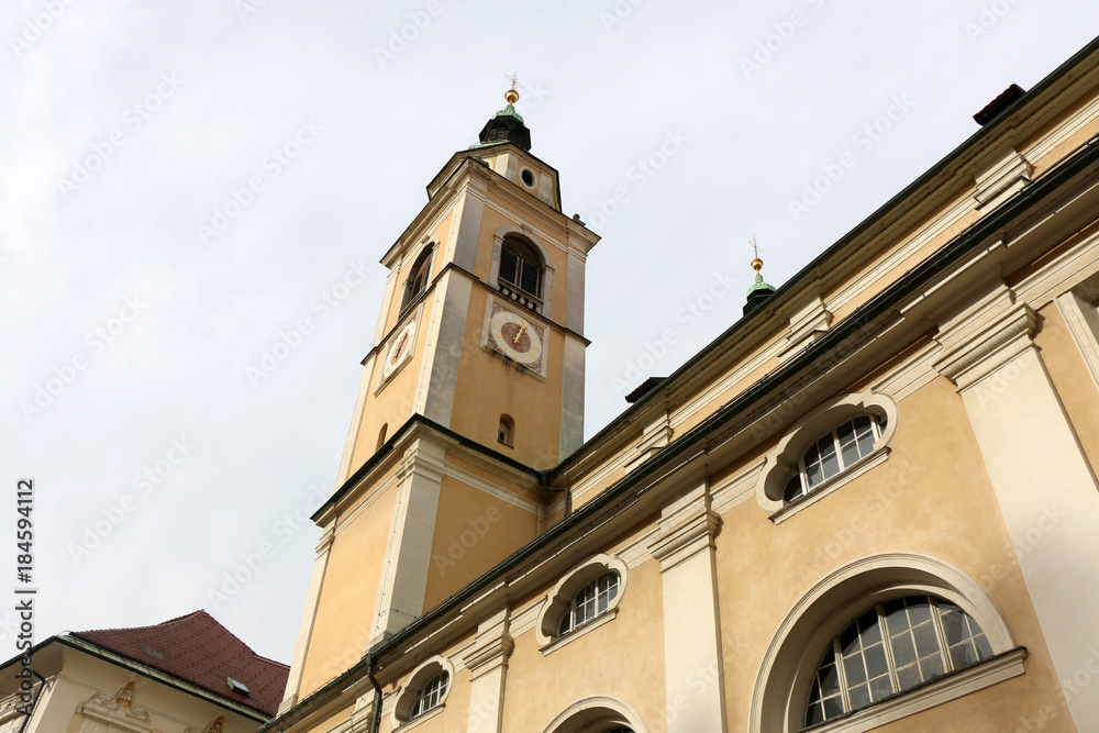 Ljubljana Cathedral, officially named St. Nicholas's Church at Cyril and Methodius Square in Ljubljana, Slovenia. 
