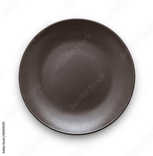 Brown ceramic plate