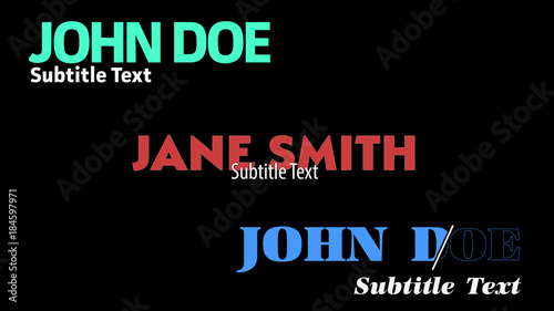 Bold Outlines & Fills Lower Thirds