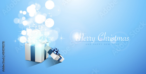 regalo di natale, luce, sorpresa, magia