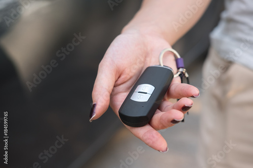 Car remote on hand