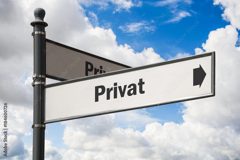 Fototapeta premium Schild 197 - Privat