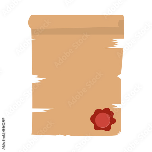 Old scroll, manuscript. Vector illustration EPS 10