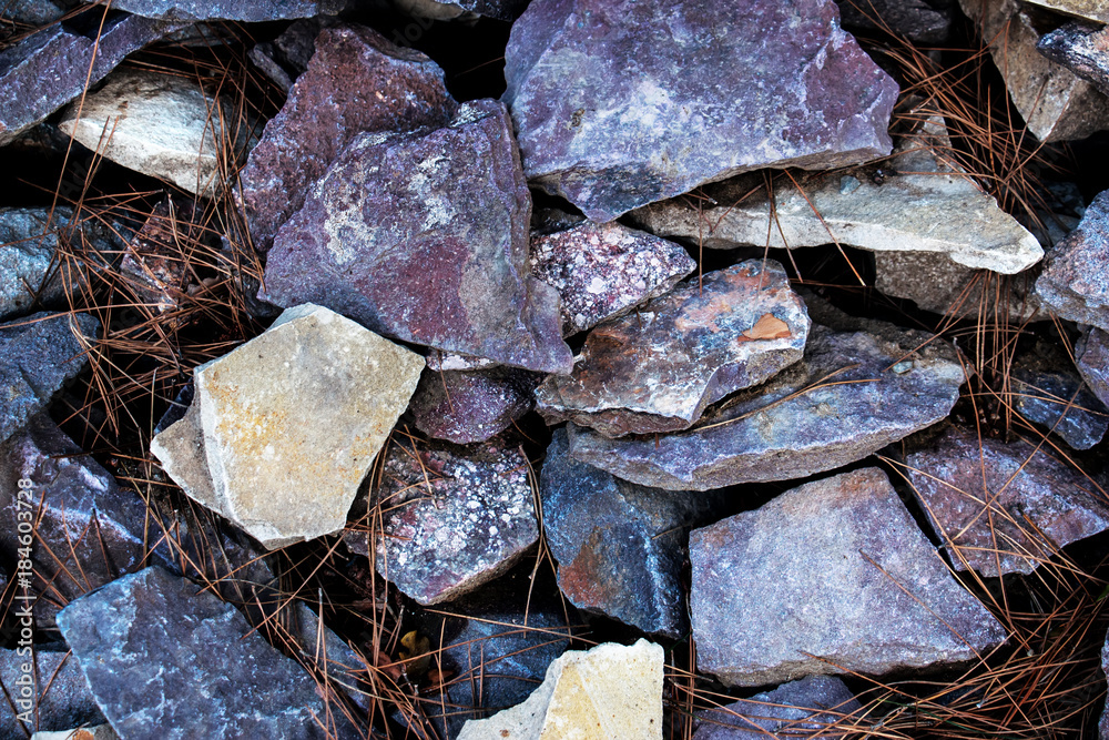 Texture of colored stones