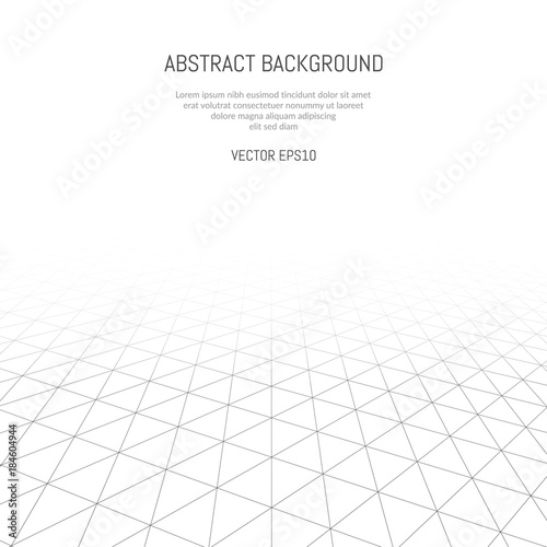 Abstract background with a pattern of lines and triangles. Lines going to inf...