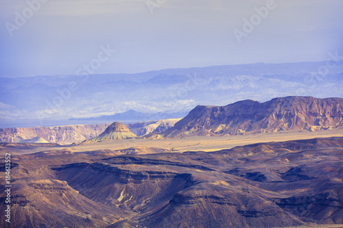 Mountain landscape. Aerial view of the desert. Israel