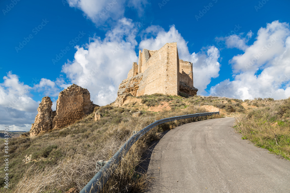 Road to the castle of Zorita de los Canes, Guadalajara, Spain
