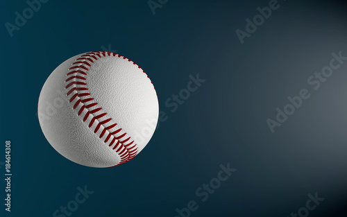 baseball isolated on the dark background 3d render