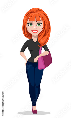 Stylish girl in casual clothes.