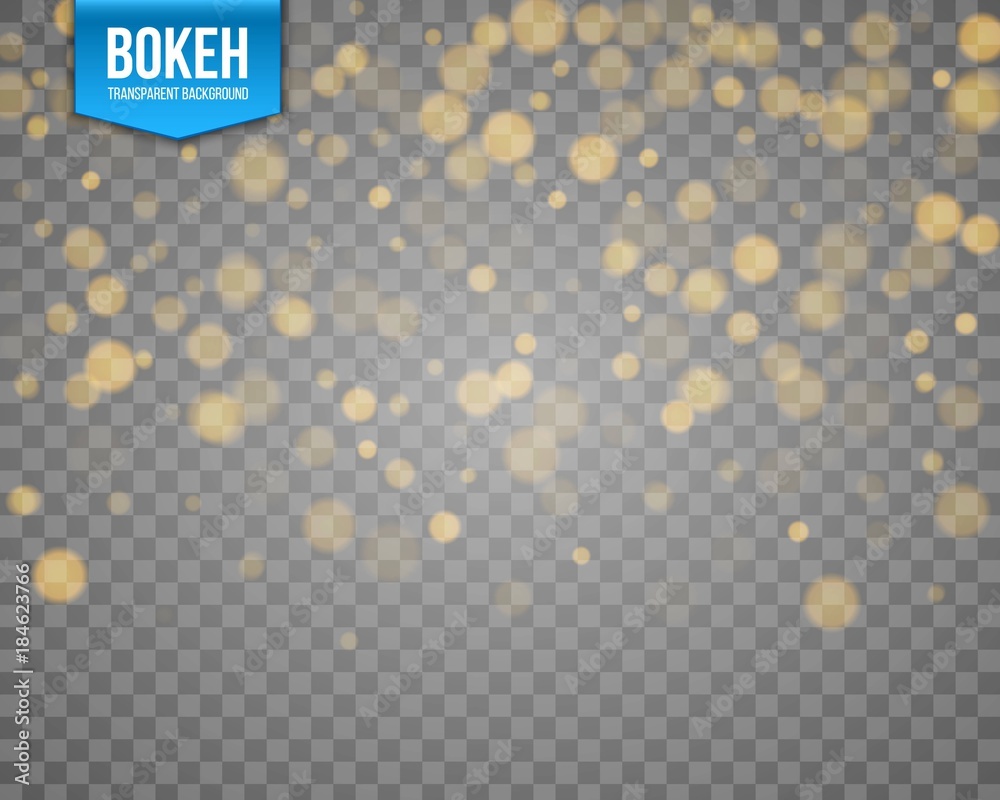 Creative vector illustration of circular shining bokeh isolated on transparent background. Art design colorful glitter vintage magic lights. Abstract concept graphic element