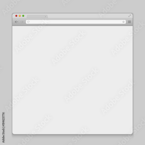 Creative vector illustration of open internet browser isolated on background. Art design window, frame search template. Abstract concept graphic blank web page element for pc, tablet and mobile phone