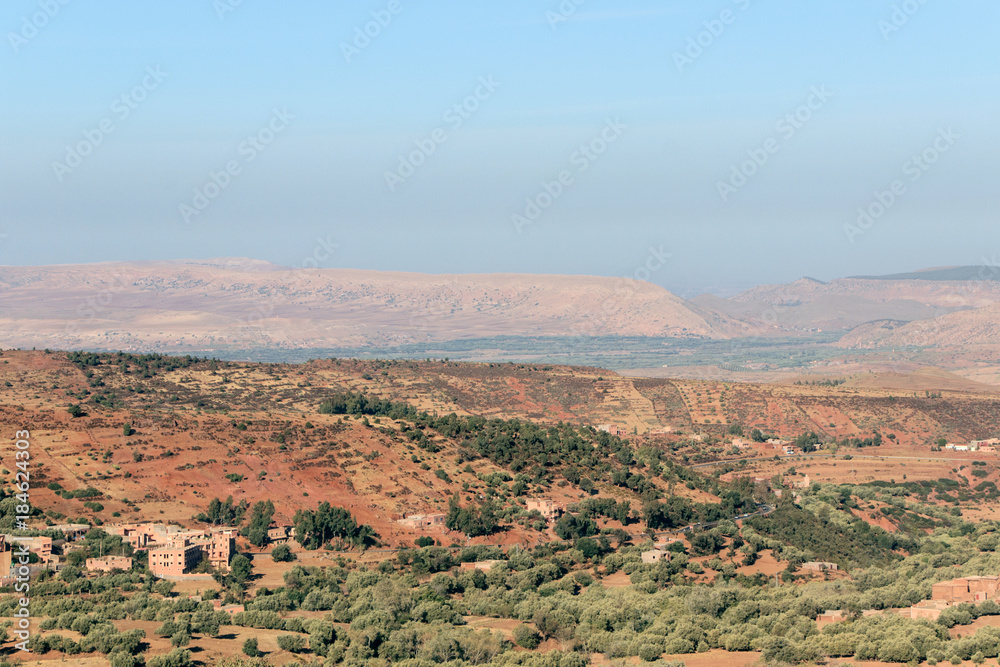 Berber village on hill in Morocco