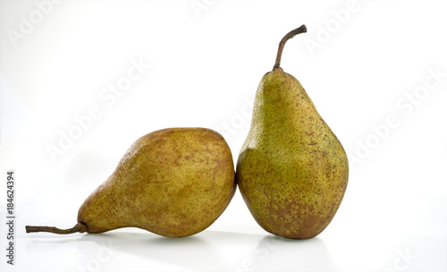 Two pears isolated on white background.