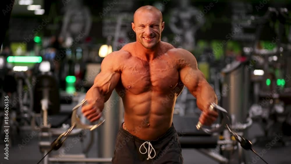 bodybuilder training in gym bodybuilder training in gym
