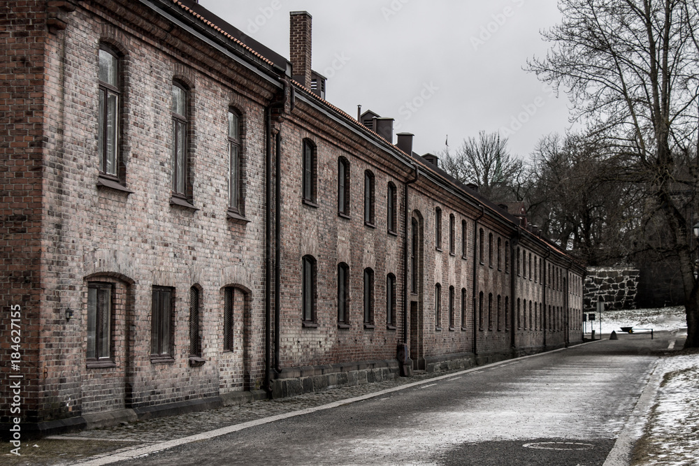 Old Prison Buildings near the Akershus Fortress in Oslo where nowadays the Art Academy is housed