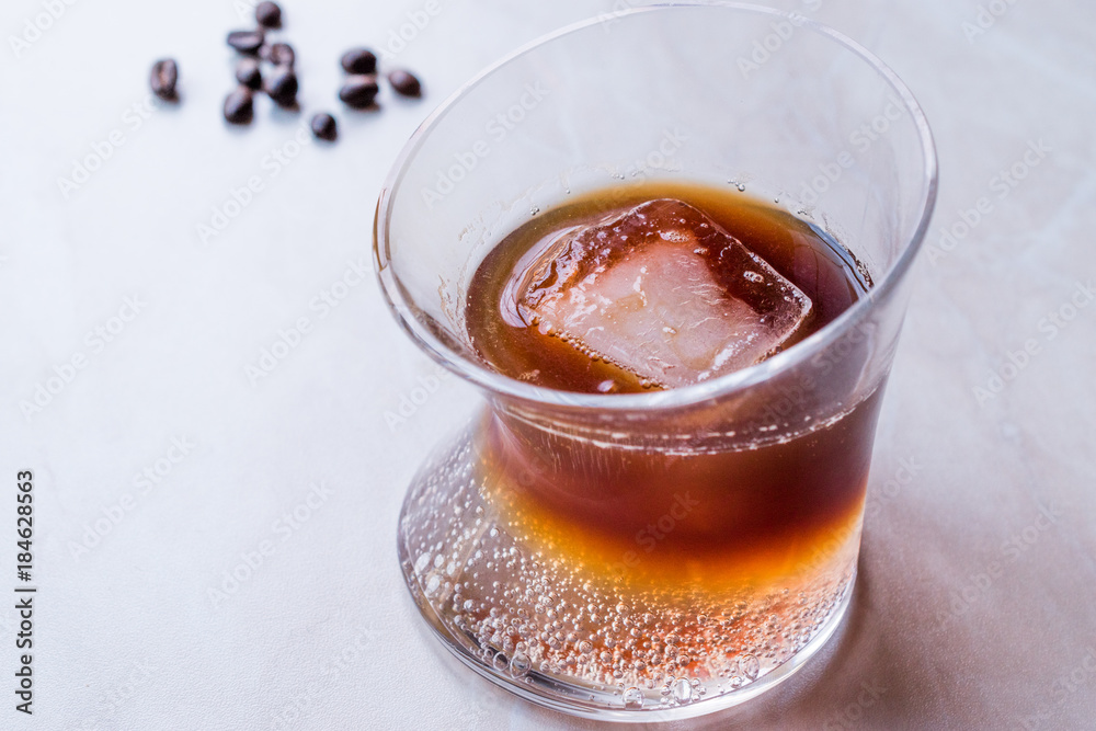 Espresso Tonic with ice in Glass. Espresso Tonic with ice in Glass.