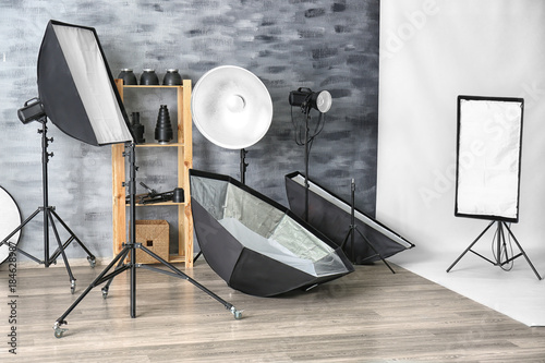 Interior of modern photo st...
