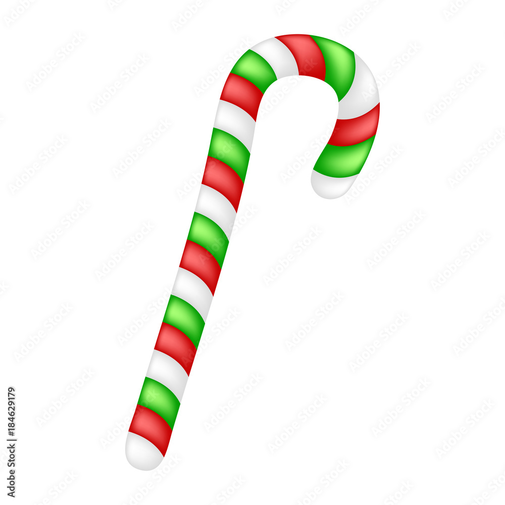 Candy cane for christmas design isolated on white background Candy cane for christmas design isolated on white background