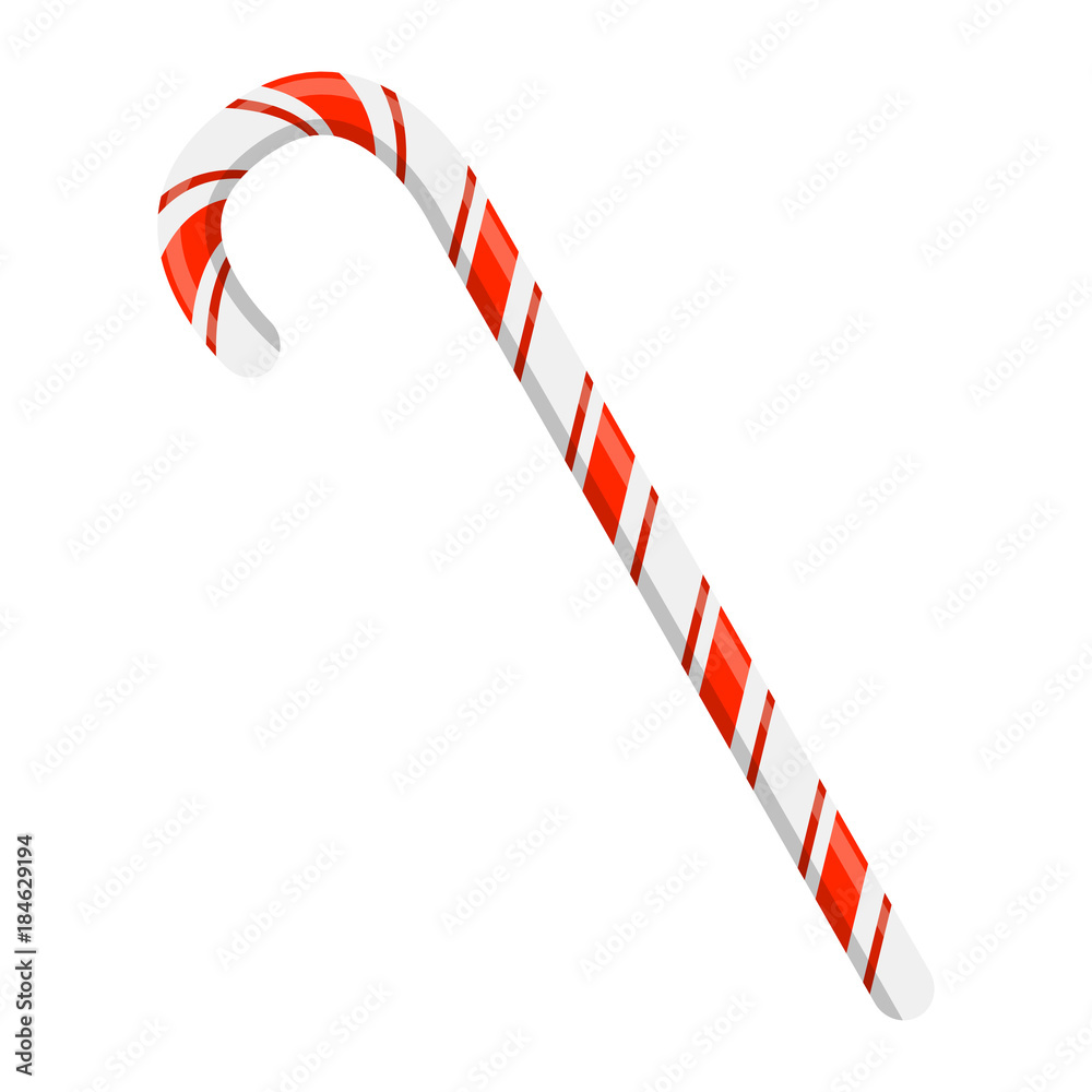 Obraz premium Candy cane for christmas design isolated on white background