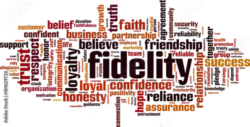 Fidelity word cloud concept