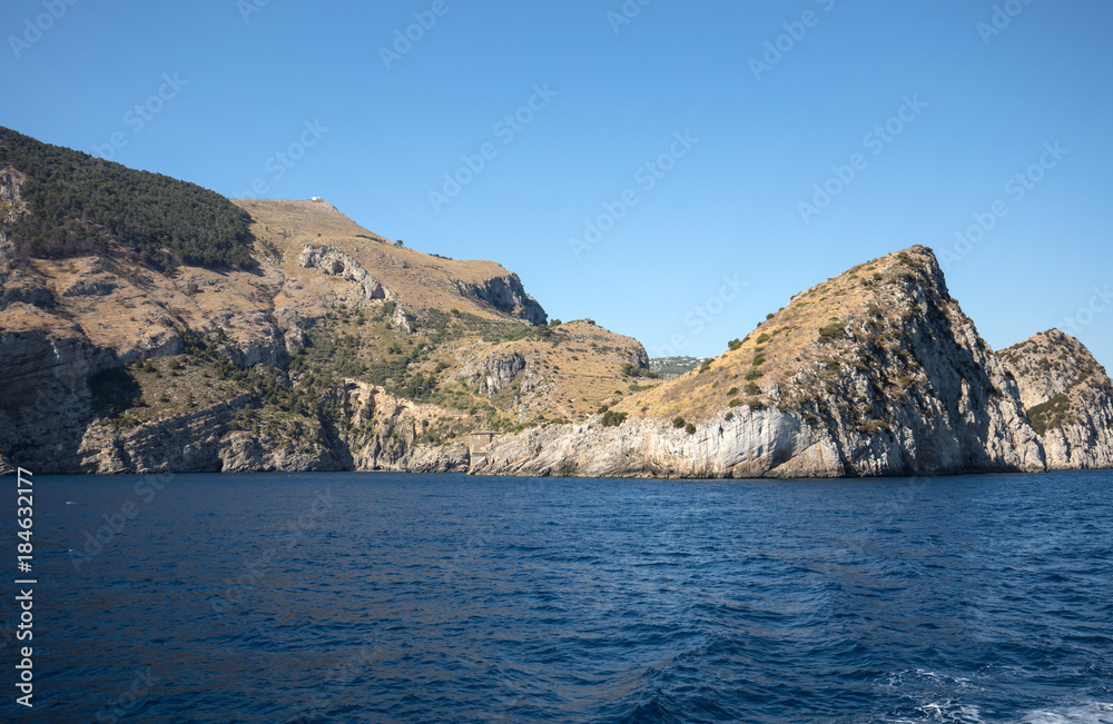 A view of the Amalfi Coast between Sorrento and Positano. Campania. Italy A view of the Amalfi Coast between Sorrento and Positano. Campania. Italy