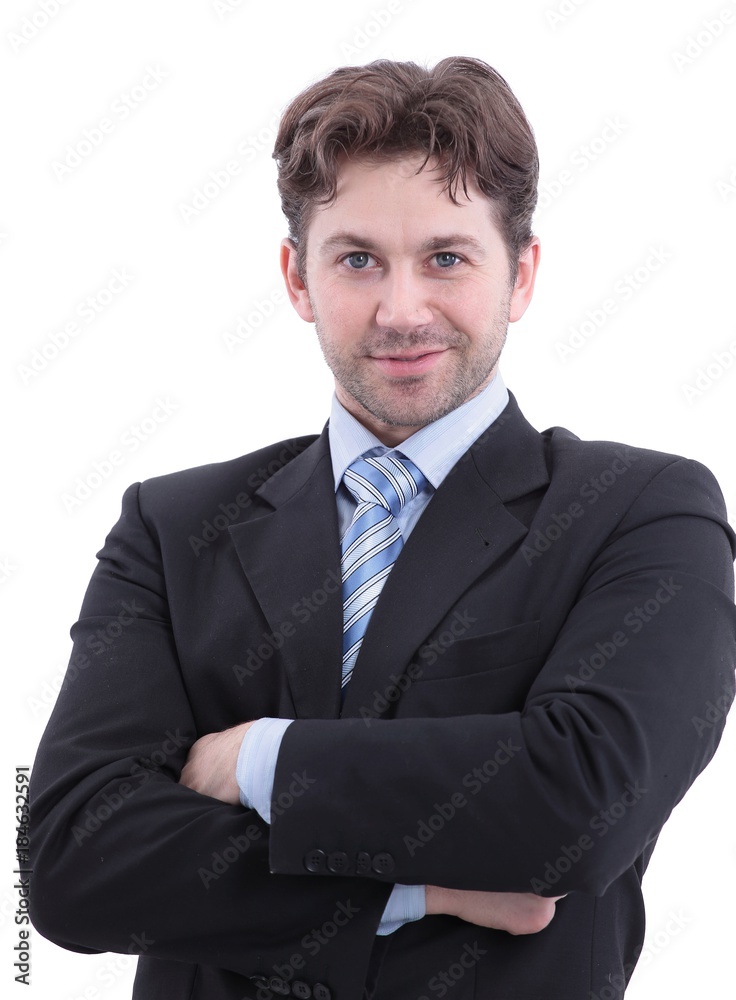 Portrait of a business man isolated on white background. Portrait of a business man isolated on white background.