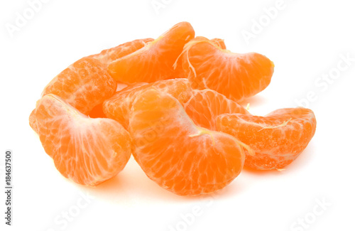 Mandarine on white background