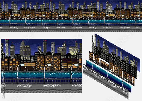 Pixel seamless background