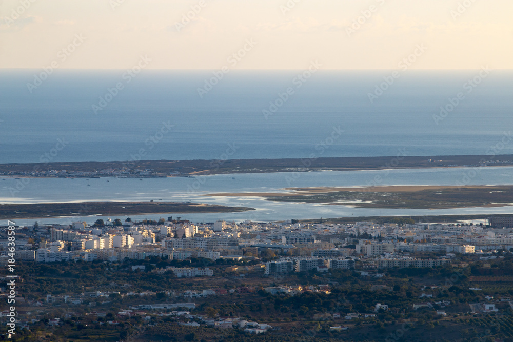 Horizon view of olhao coastline