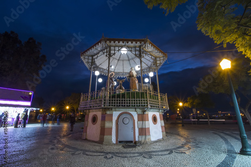 Christmas gazebo in Faro city photo