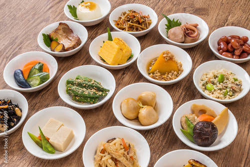 Fotografie 和食　ご飯のおかず集　Side dishes of rice japanese food