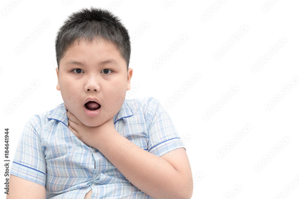 boy gestures with something stuck in his throat boy gestures with something stuck in his throat