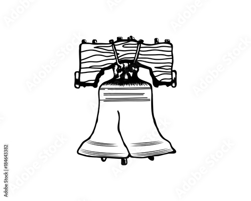 Sound of Old Bell Illustration Hand Drawing Logo Symbol