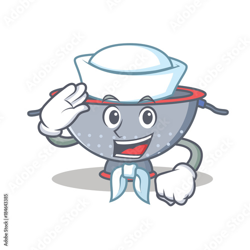 Sailor colander utensil character cartoon